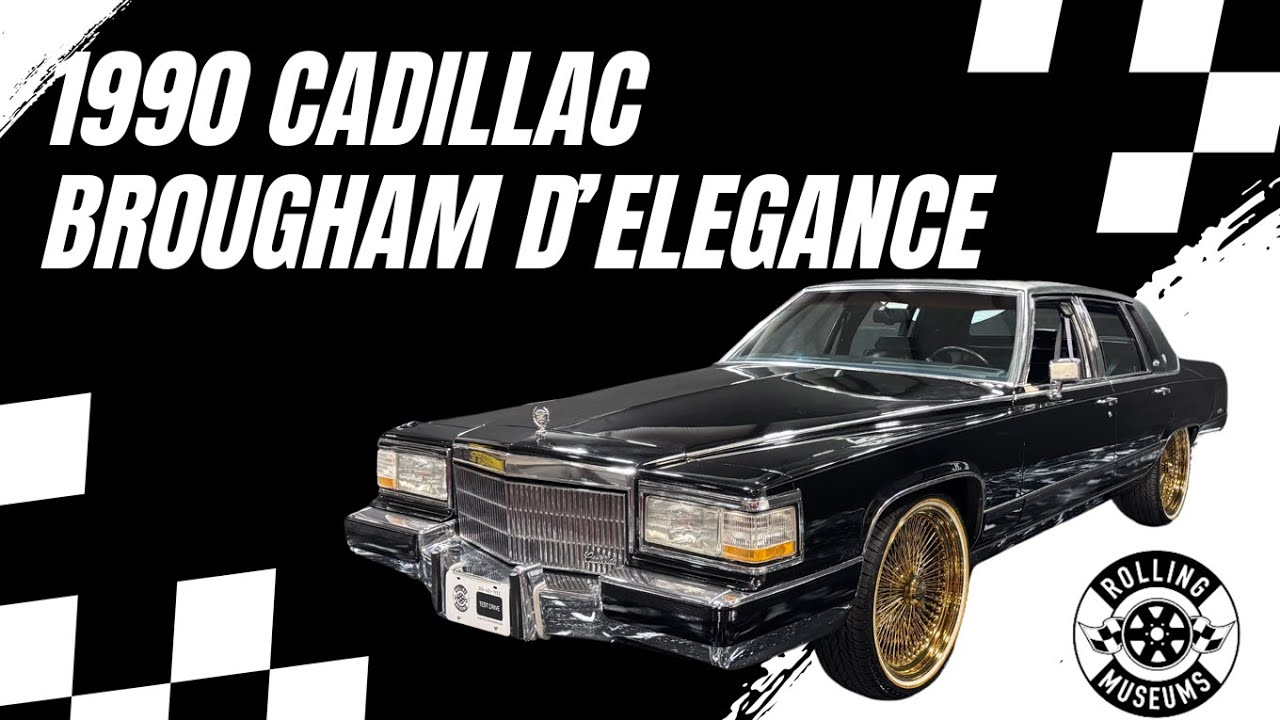 金メッキゴールドキャデラック 1990 Cadillac Brougham D'elegance on gold 22in spokes! - YouTube