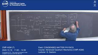 Advanced Quantum Mechanics (CMP-AQM) Lecture 7