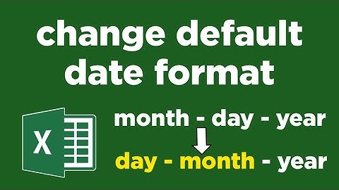 How to change excel default date format
