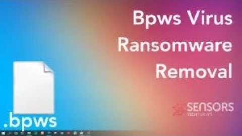 BPWS Virus [.bpws Files] Ransomware + Remove + Decrypt