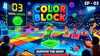 Color Block Gameplay 🟦🏃 | Last Player Standing in This Color Tile Challenge! (EP - 03) screenshot 5