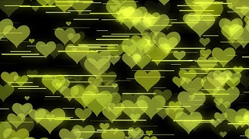 yellow heart particle background loop animation - Download Stock Footage