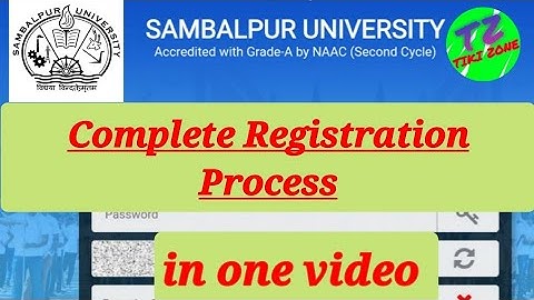 Registration || Enrollment Process For Newly Admitted Students || Sambalpur University 
