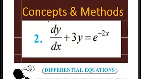 'dy/dx+3y=e^(-2x)' || 'dy/dx+3y=e^-2x' || general solution of '(dy)/(dx)+3y=e^(-2x)' is ||