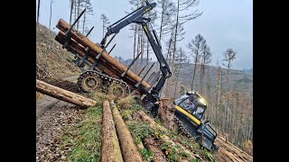 Ponsse Elephant & Buffalo Alpine • Ponsse in slope • ForwarderAction • Ponsse logging • Forest