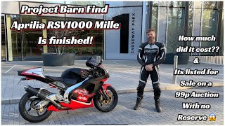 Barn Find Motorcycle restoration Project Aprilia RSV abandoned but now transformed.. but how much?