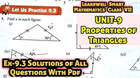 Learnwell smart Maths Class 7 Unit 9 Ex 9.3 Solutions| Class 7 learnwell maths Ex 9.3 Solutions Pdf
