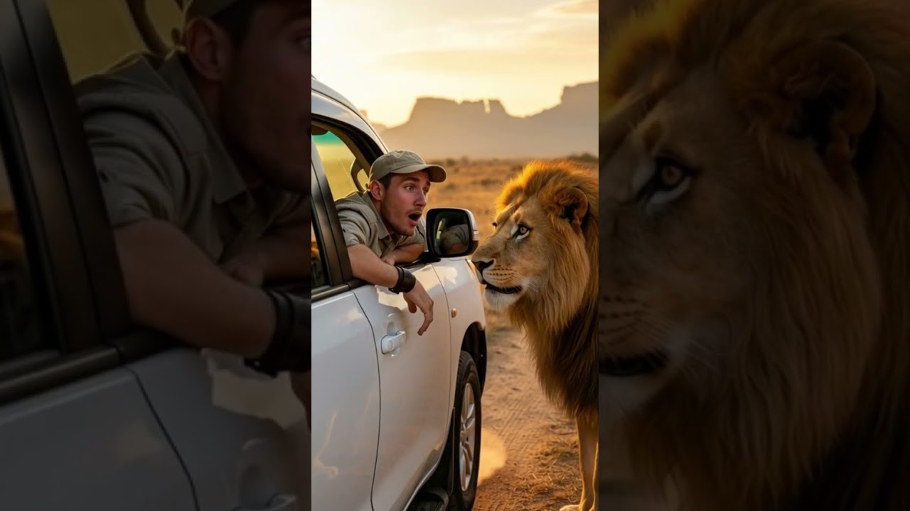 A Lion Outsmarts a Pack of Crocodiles to Save His Cub 🧠🔥