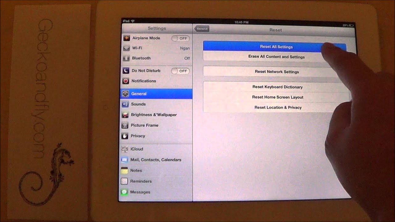 How to restore iOS iPad iPhone to factory default settings without