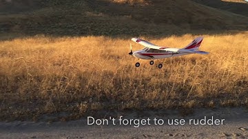 Apprentice S 15e rtf - first ever fixed wing flight - with hard landing bloopers!