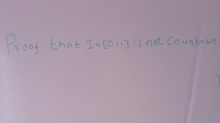 Measure theory. Proving that the interval [0 1] is not countable.