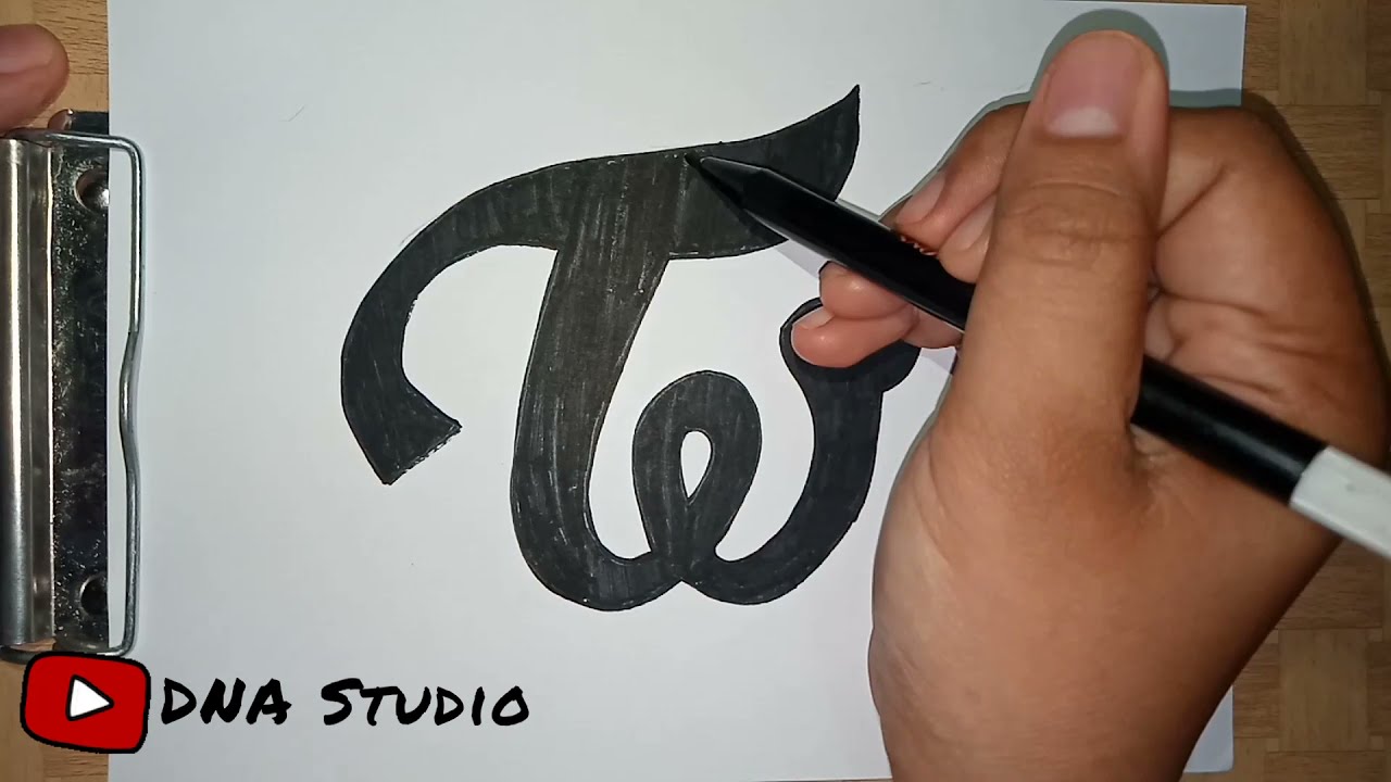 How to draw Twice Band Logo 