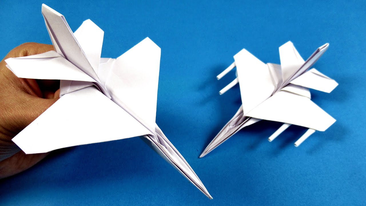 How to Fold an Origami F16 Paper Plane YouTube