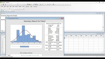 How to create Graphical Summary of a dataset using Minitab?