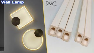 Led Lights Decor | Modern Lighting Ideas From Pvc Glass Patti | Simple Wall Lamps | Diy Crafts