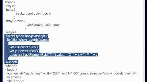 HTM L 5  Javascript  Lesson-31  Mouse Coordinates