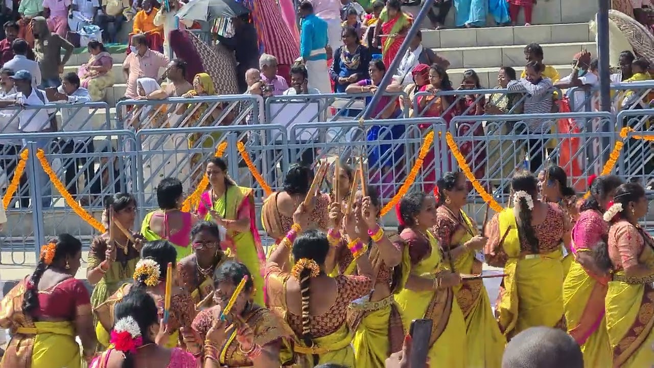 Ladies dance cover ratha saptami festival 2023 at tirupati  tirumala  temple