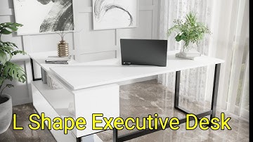 Assembly instructions of L Shape Executive Desk with open Storage by Riyan Luxiwood