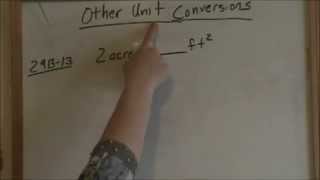 Lesson 29 - Special Unit Conversions