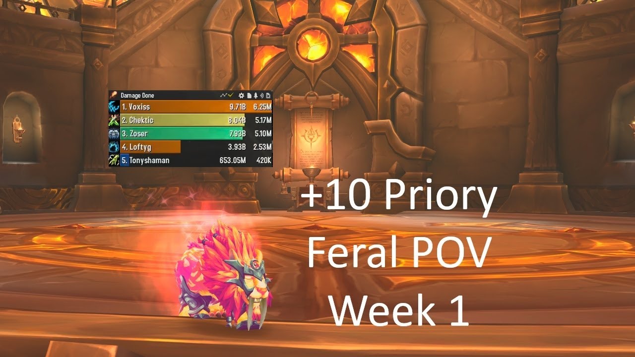 +10 Priory Feral Druid POV | WoW TWW 11.2 Season 3 M+