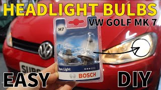 Volkswagen Dipped Beam Headlight Bulb Replacement  MK7 Golf  DIY