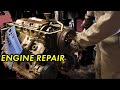 Drift car engine work and chill (Chevy LS Rear Main Seal Repair)