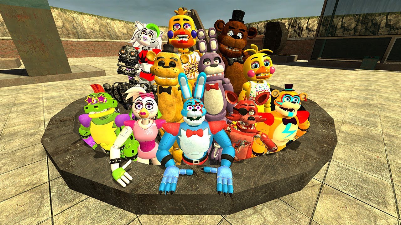 Спартанский удар, гиперзолотой глэм-рок, аниматроники в GMOD! Five Nights at Freddy's