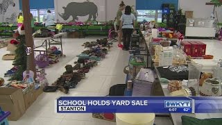 School holds yard sale