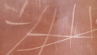 How to get scratches out of leather!