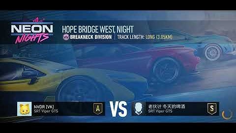 NFS: NL - UGR Season 6 - Neon Nights - Breakneck - “S” Tier (SRT Viper GTS, 960 PR)
