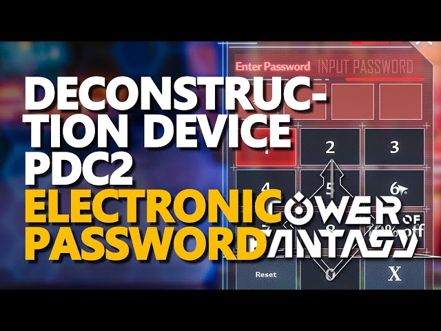 Deconstruction Device PDC2 Password Tower of Fantasy class=