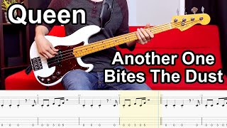 Queen - Another One Bites The Dust // BASS COVER + Play-Along Tabs