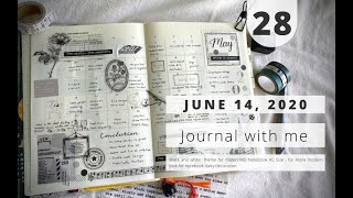 【Journal with Me】Midori MD Notebook Dairy |A5 Size| 余白 月计划 手帐拼贴｜2020 五月 April monthly journaling