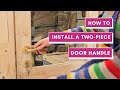 How to install a two-piece door handle on a SolidBuild garden shed