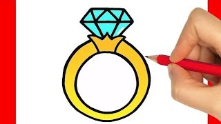 HOW TO DRAW A DIAMOND RING