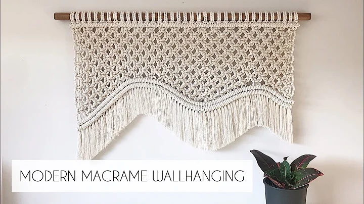 DIY: MODERN MACRAME WALLHANGING | LARGE MACRAME WALLHANGING PATTERN | (step by step)