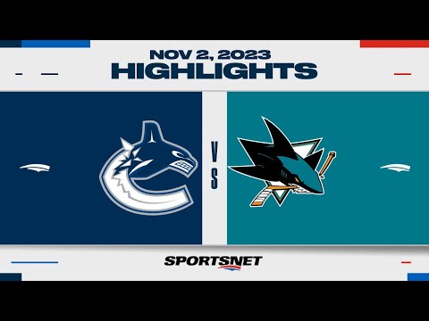 NHL Highlights | Canucks vs. Sharks - November 2, 2023