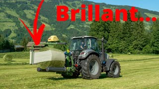INCREDIBLE! Grass bale packer you've never seen Farming technology to another level