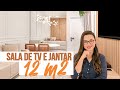 PROJETO - SALA DE TV e JANTAR PEQUENA (12m2) - Mariana Cabral