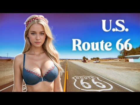 [4K] AI Lookbook | US Route 66 | #ailookbook #aimodelfashion #history #usroute66 #highway #route66