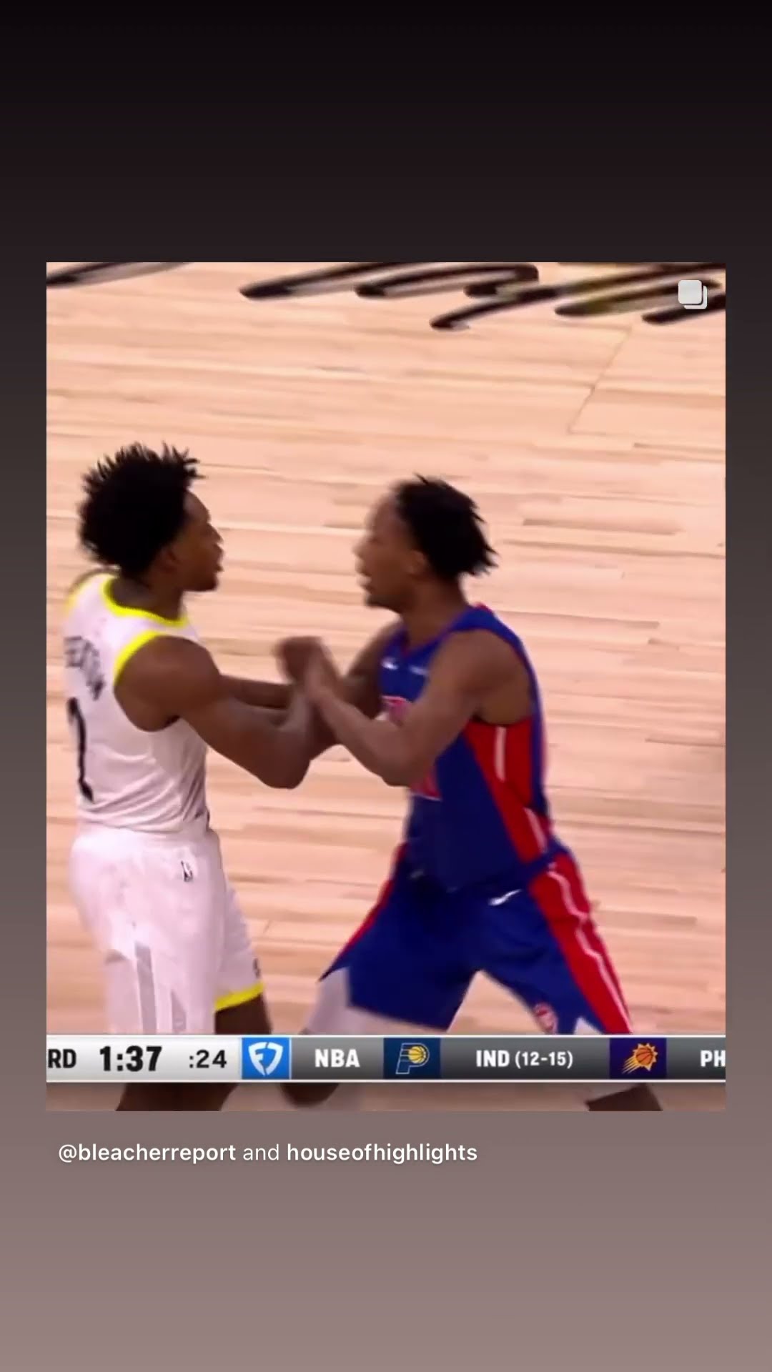 Ejected for squaring up #hoodnews #jordanclarkson #ronholland #detroitpistons #utahjazz #omg #how