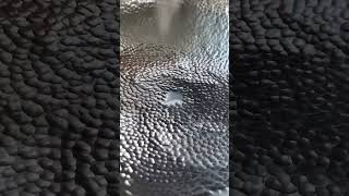 Immersive ASMR: Hand-hammering stainless steel process. 🔨