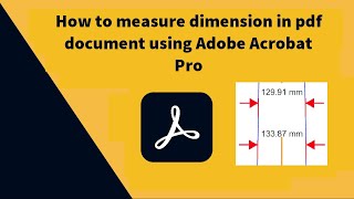 How to measure dimension in pdf document