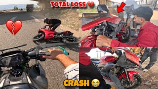 R15 v4 vs RS200 Drag Race Gone Wrong 😩 Bike Total Loss Hogye 💔 Ride Safe Guys 🙏🏻