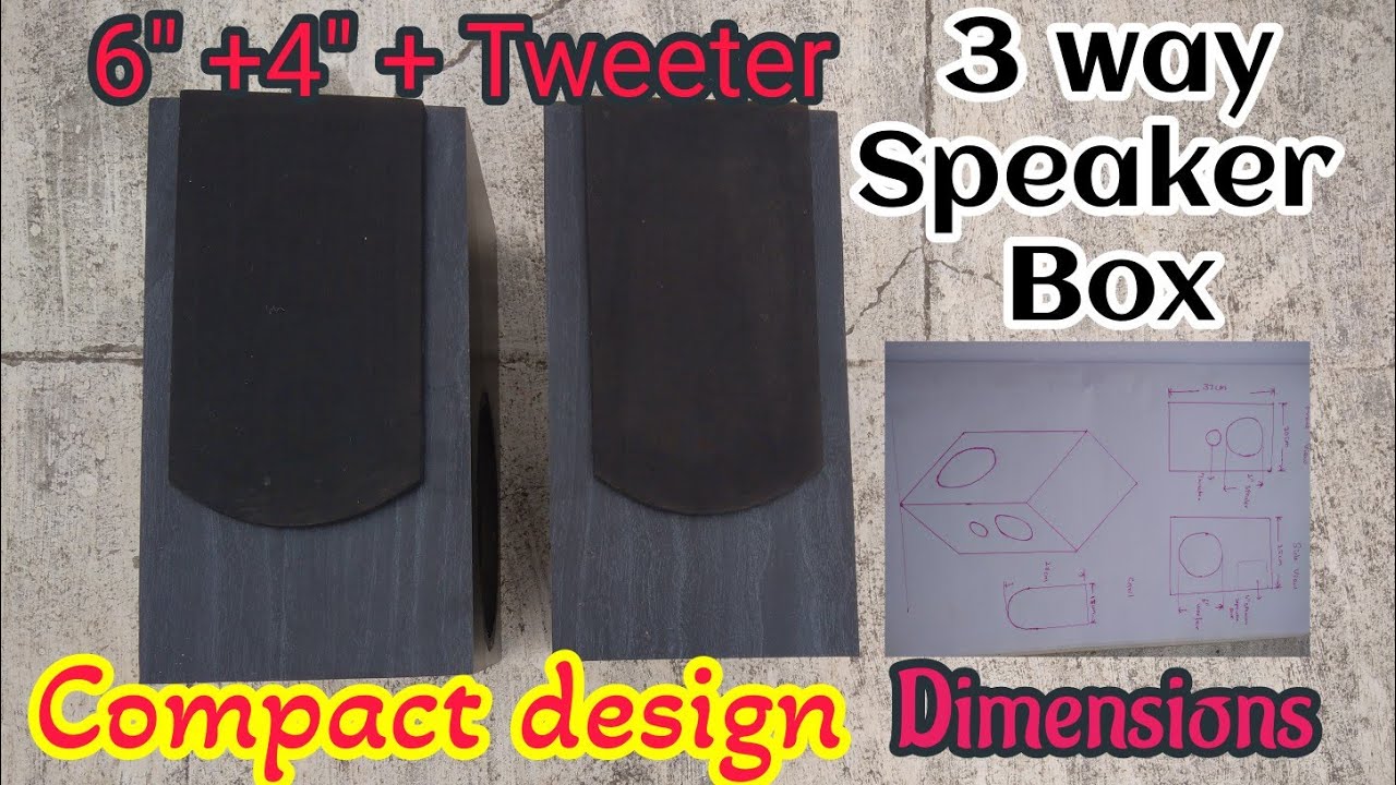 How to design 3way speaker box Compact design with Dimensions - YouTube