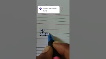 Reddy How to write Cursive writing Names || #shorts #shortvideo #trend #viral #handwriting