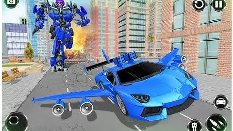 robot biến hình xe hơi  bắn súng , bắn trực thăng / Flying Car  Robot Transformation /game wfk