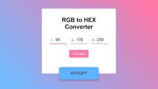 How to Convert RGB to HEX Color Code using Javascript screenshot 2