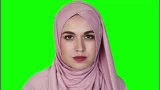 Muslim Girl in Hijab | Girl Green Screen | 4K