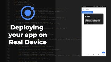 Deploying your app on Real Device - Ionic tutorials